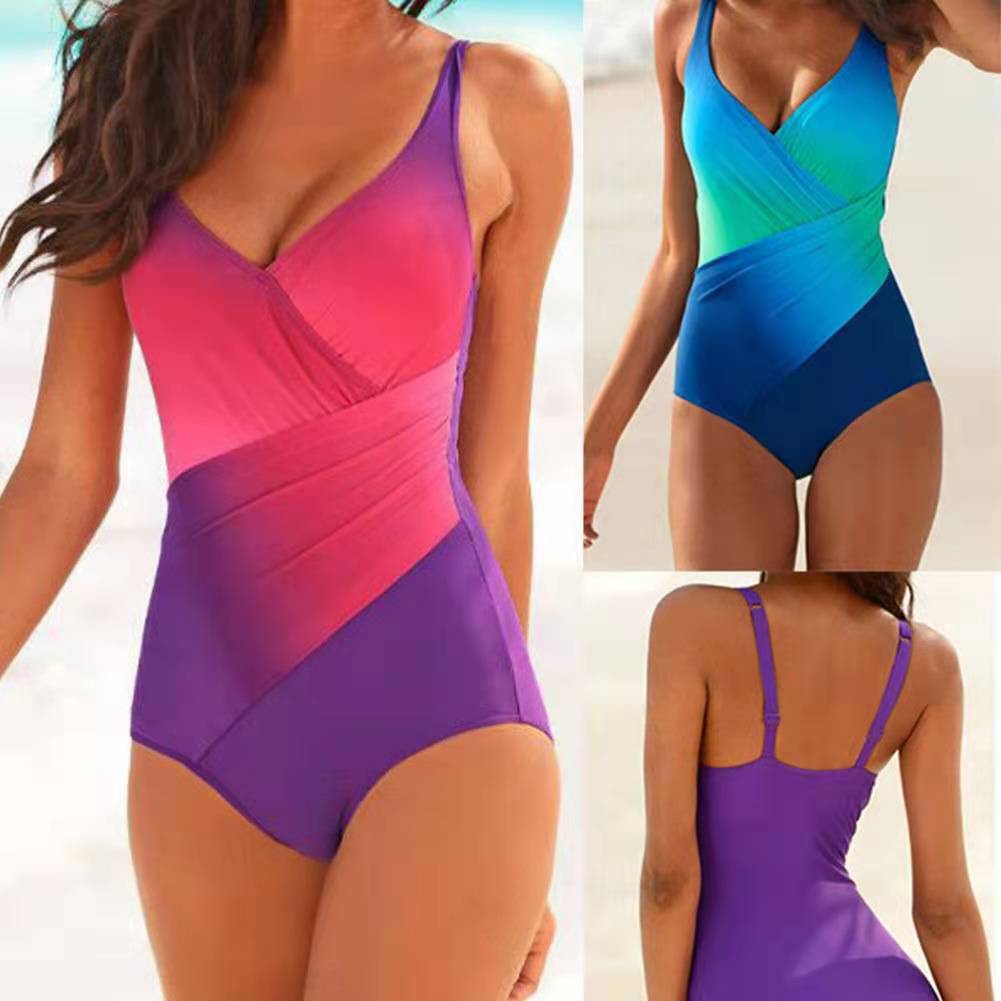 Swimsuit Bikini Rainbow Gradient One-Piece Wwimsuit - armonhaven.com
