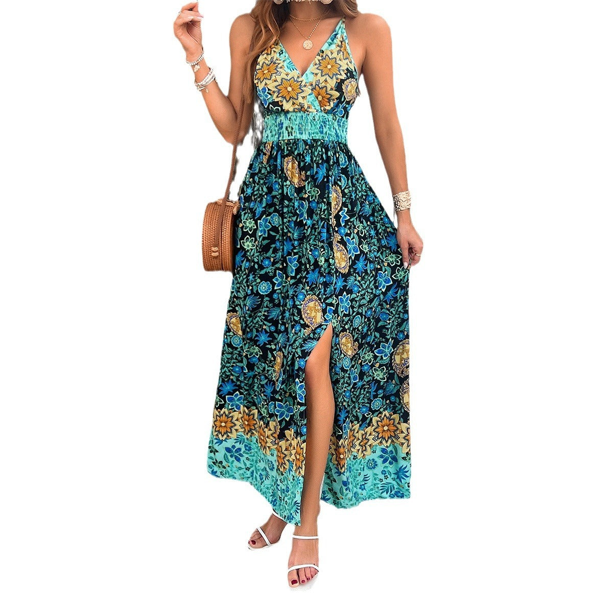 Spring Printed Temperament Dress - armonhaven.com