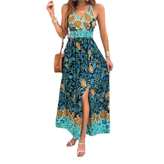 Spring Printed Temperament Dress - armonhaven.com