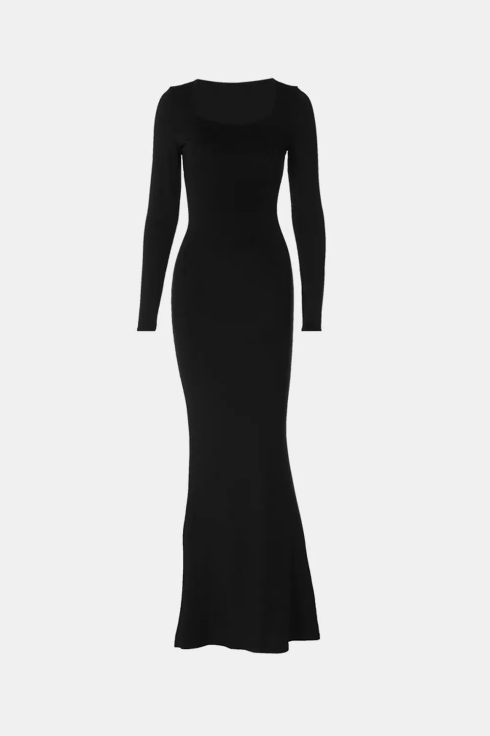 Built-In Shapewear Square Neck Long Sleeve Maxi Dress - armonhaven.com
