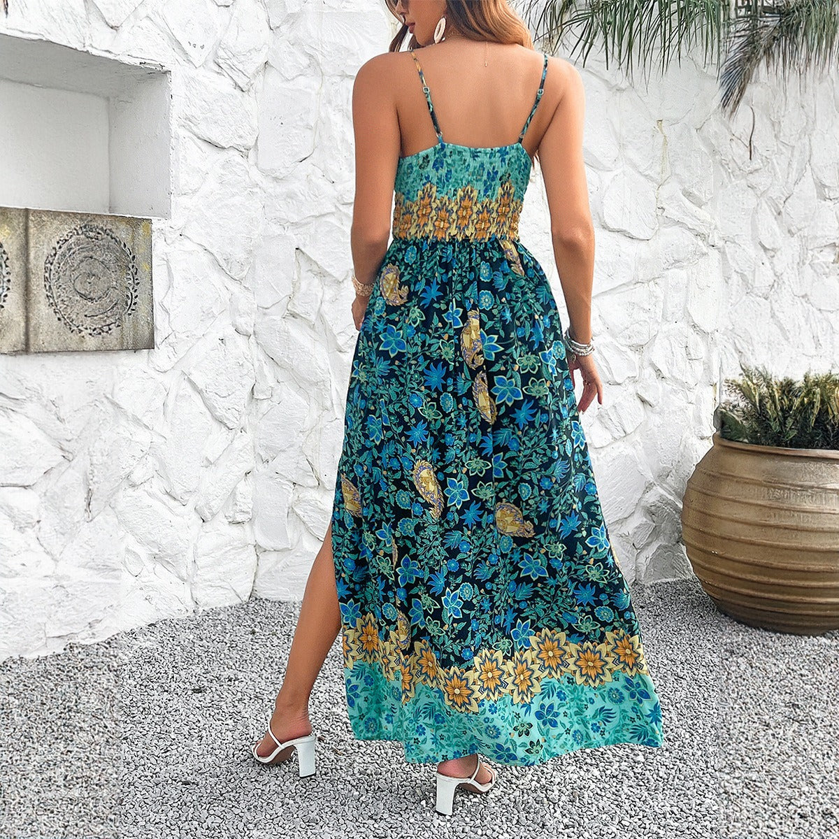 Spring Printed Temperament Dress - armonhaven.com