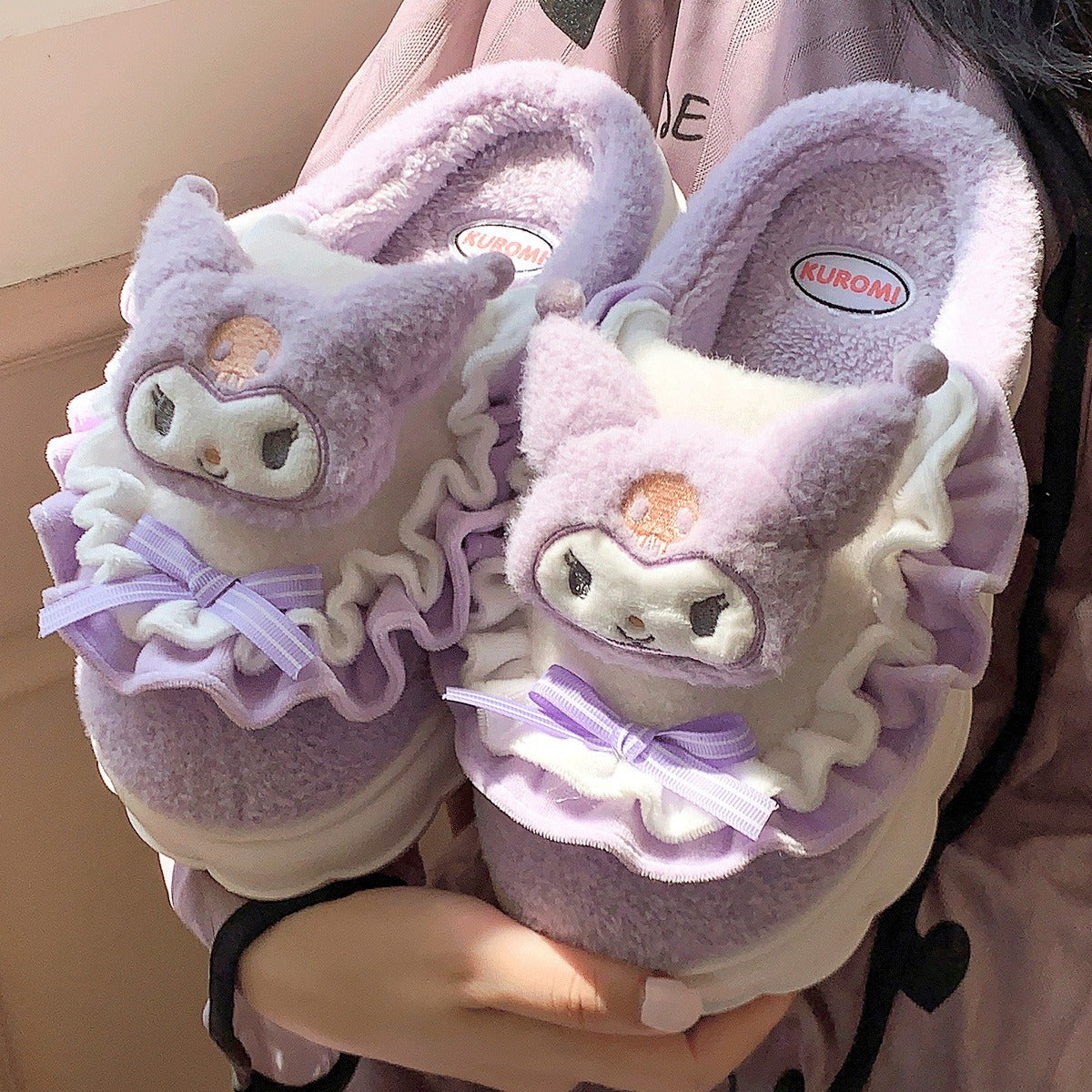 Jade Gui Dog Cotton Slippers for Women's Autumn and Winter New Thick Sole Anti slip and Warm Wrapped Slippers for External Wear - armonhaven.com