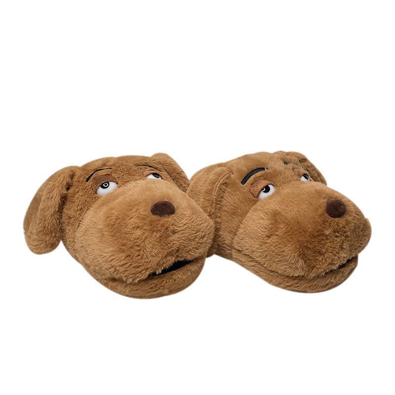 Big Eyes Rabbit and Dog Plush Slippers - armonhaven.com