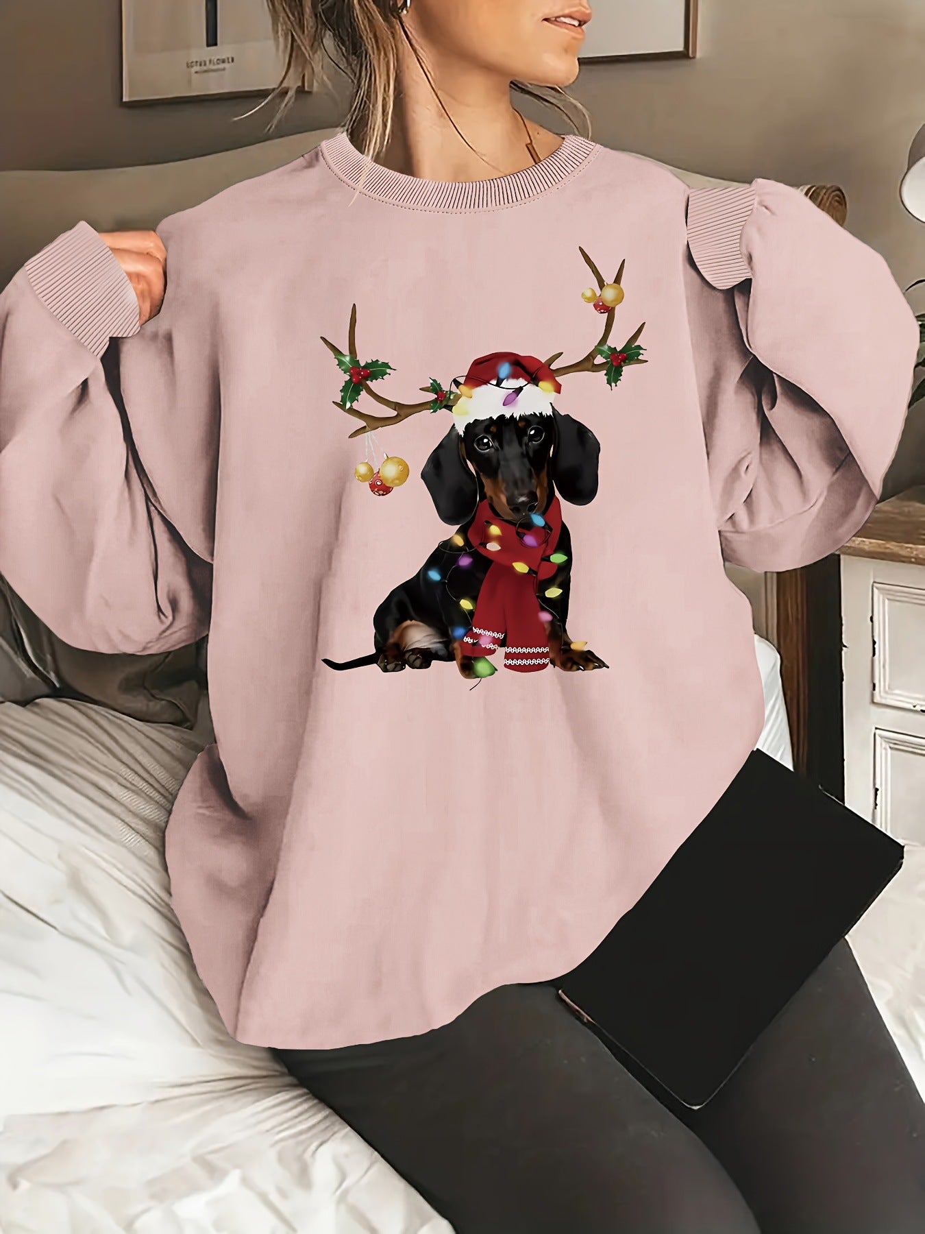 Holiday Dachshund CozyCrew Sweatshirt - armonhaven.com