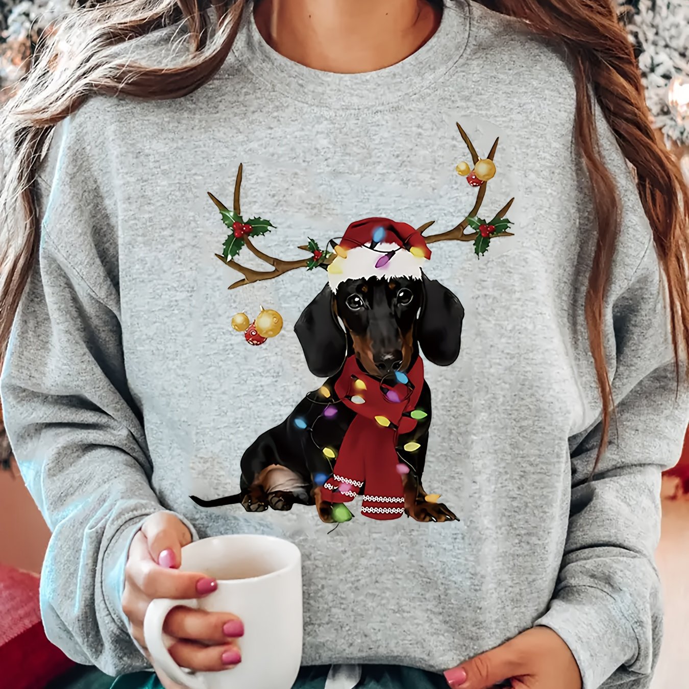 Holiday Dachshund CozyCrew Sweatshirt - armonhaven.com