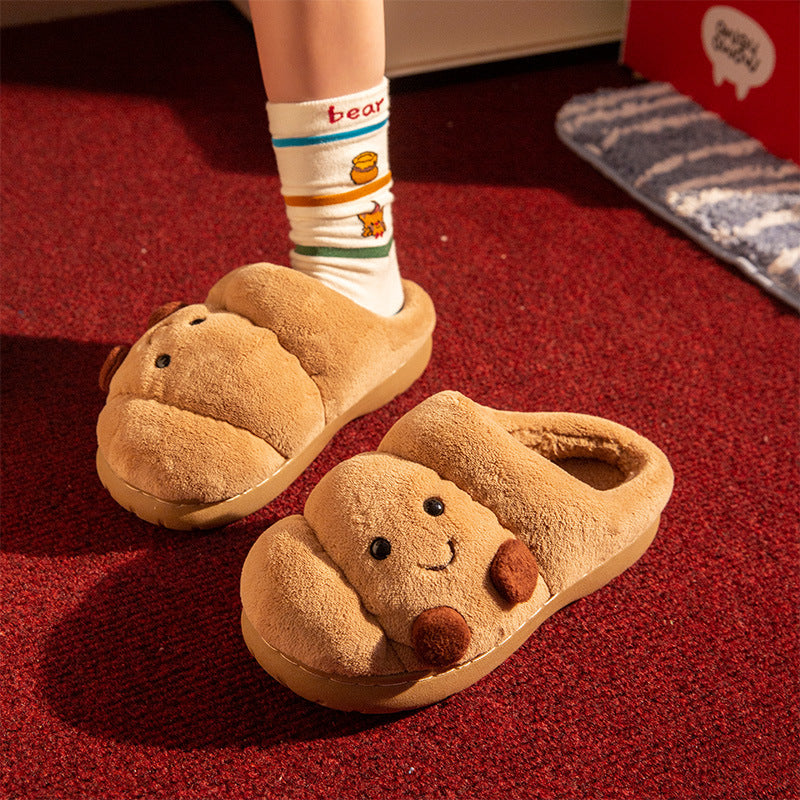 Fleece Croissant Cotton Slippers for Women - armonhaven.com