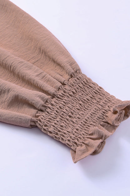 Tie Knot Puff Long Sleeve Romper - armonhaven.com