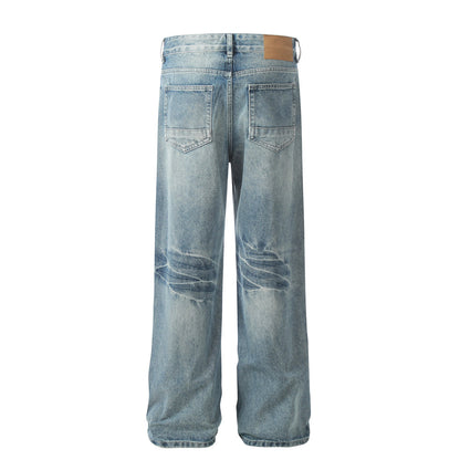 Wash water gradient loose jeans - armonhaven.com