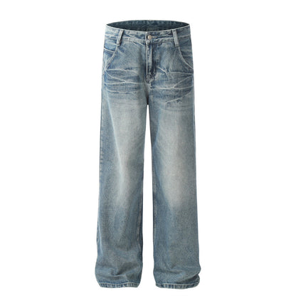 Wash water gradient loose jeans - armonhaven.com