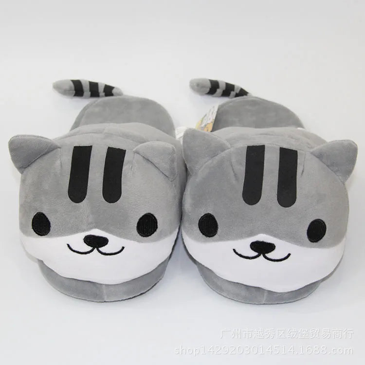 Unisex Indoor Slippers Cute Baby Plush Cartoon Slippers