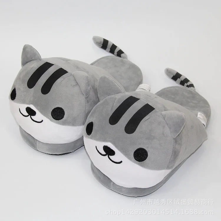 Unisex Indoor Slippers Cute Baby Plush Cartoon Slippers