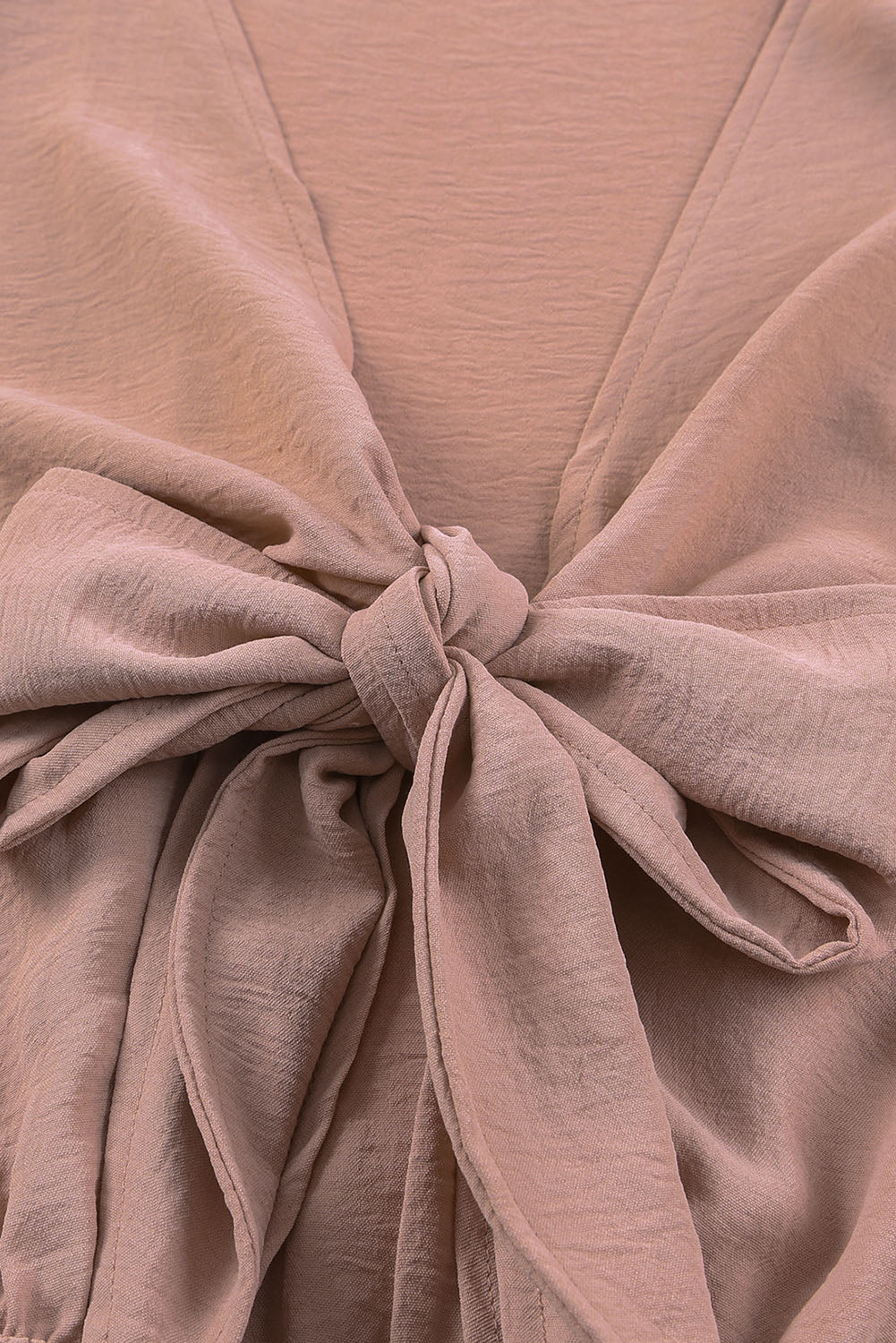 Tie Knot Puff Long Sleeve Romper - armonhaven.com