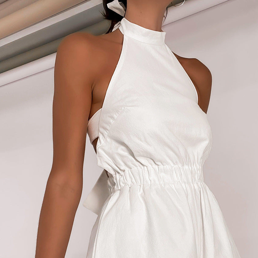 Halter Neck Sleeveless Jumpsuit - armonhaven.com