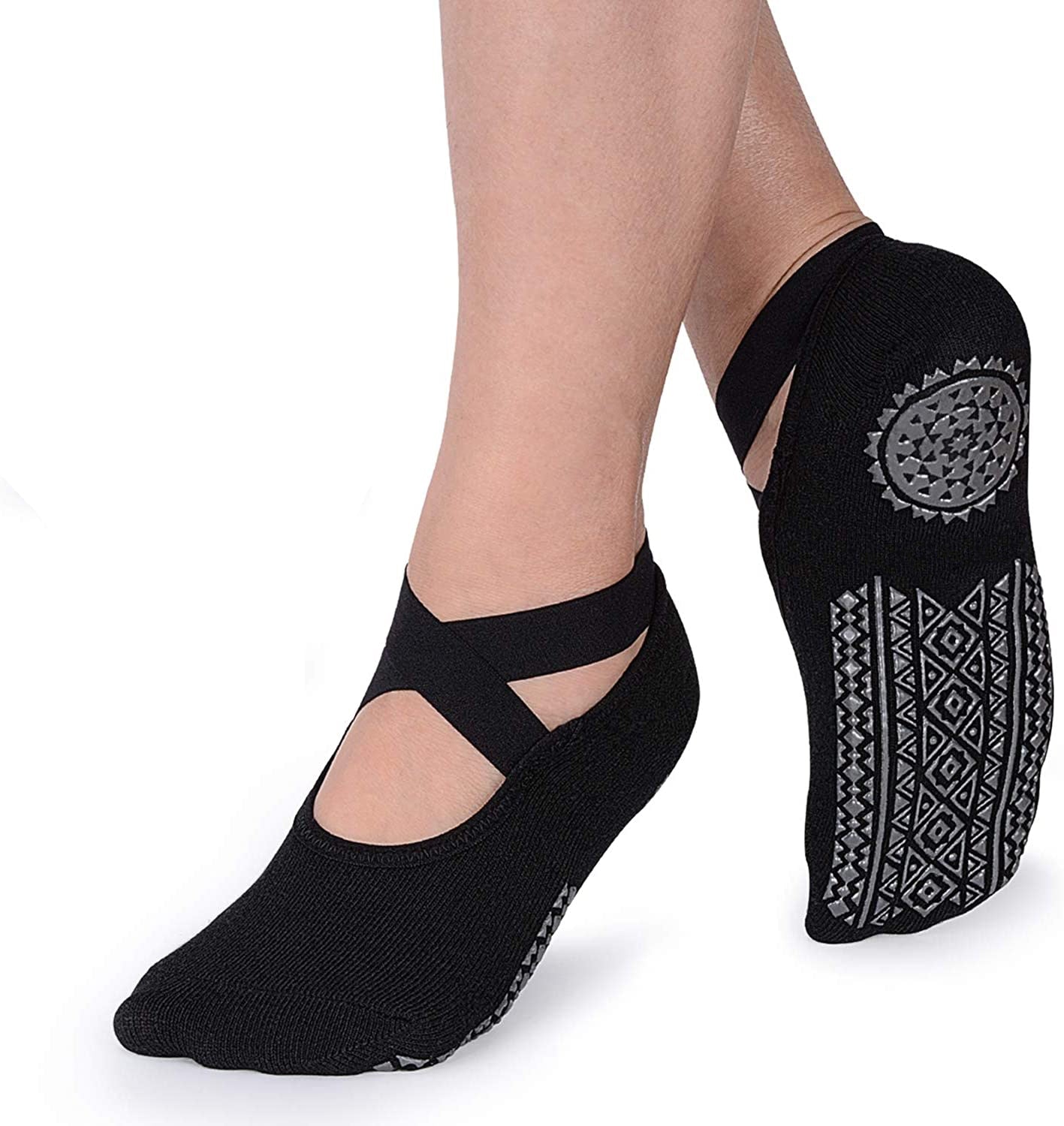 Non-Slip Grip Socks for Women - Perfect for Pilates, Barre, Ballet, and Barefoot Workouts.