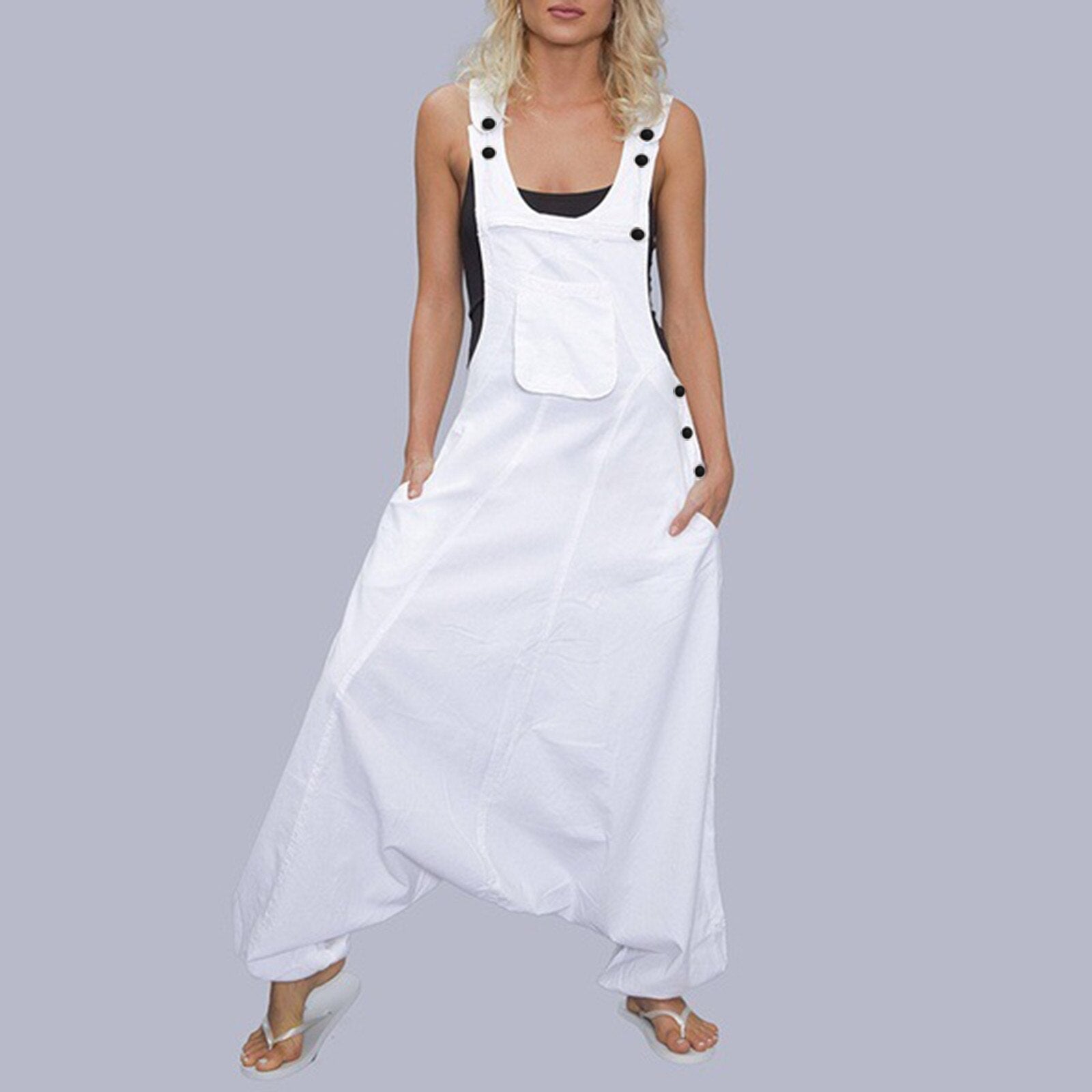 Wide Leg Harem Jumpsuits - armonhaven.com