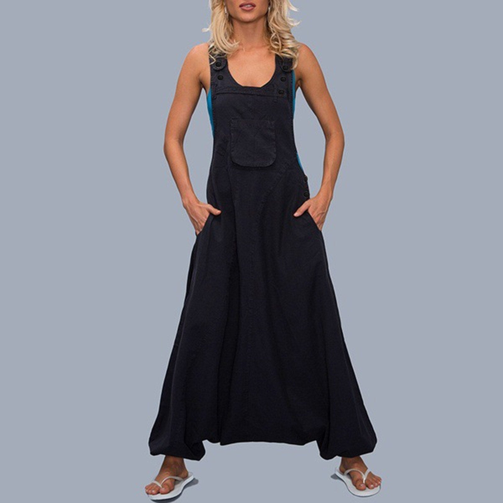Wide Leg Harem Jumpsuits - armonhaven.com