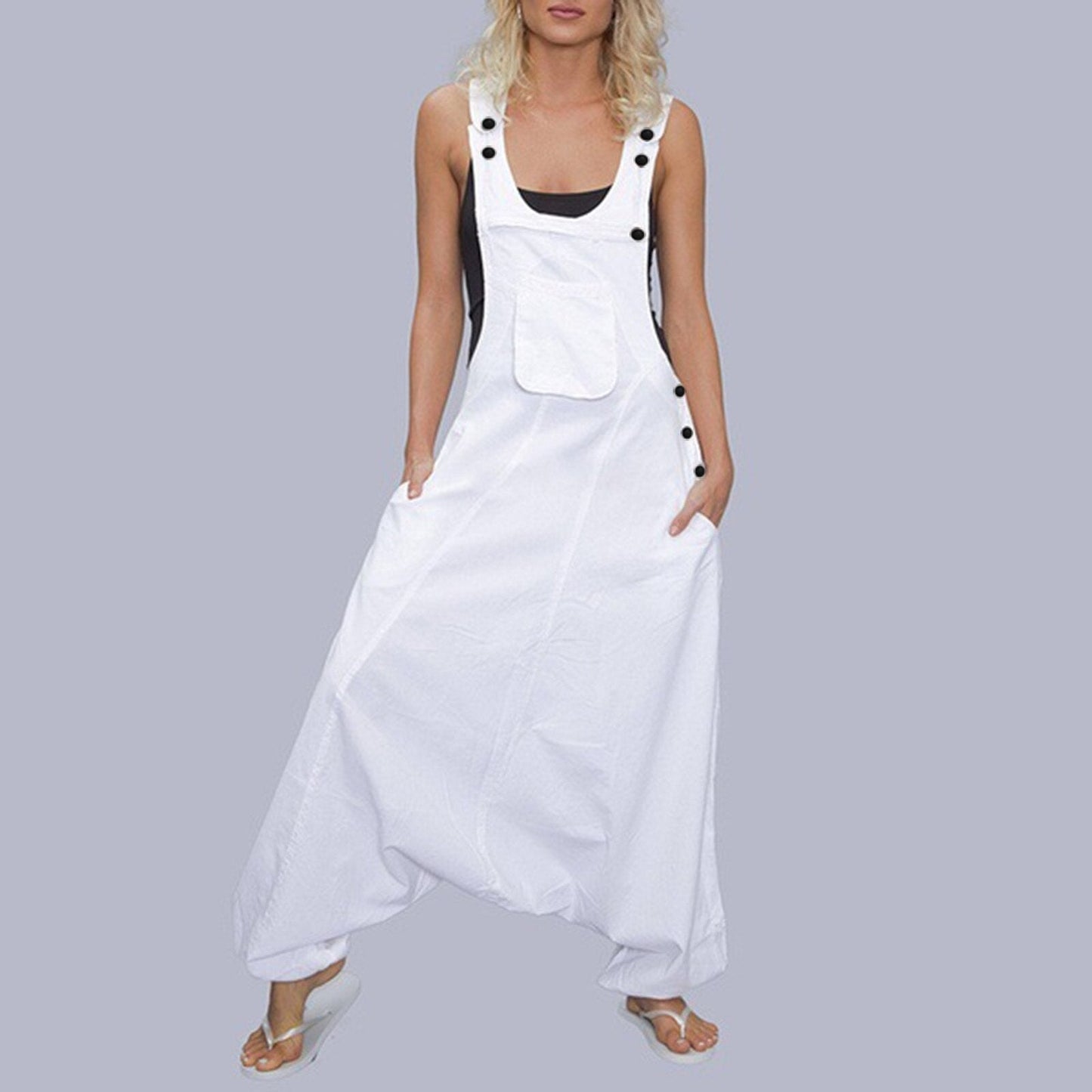 Wide Leg Harem Jumpsuits