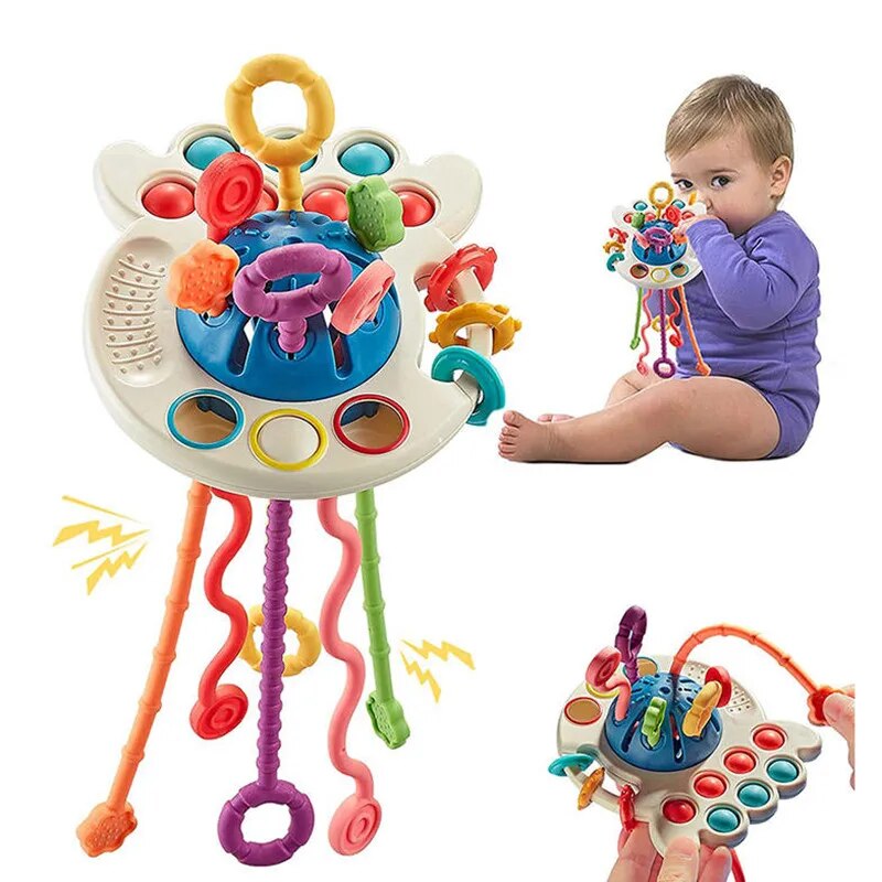 Montessori Silicone Pulling Toy - armonhaven.com