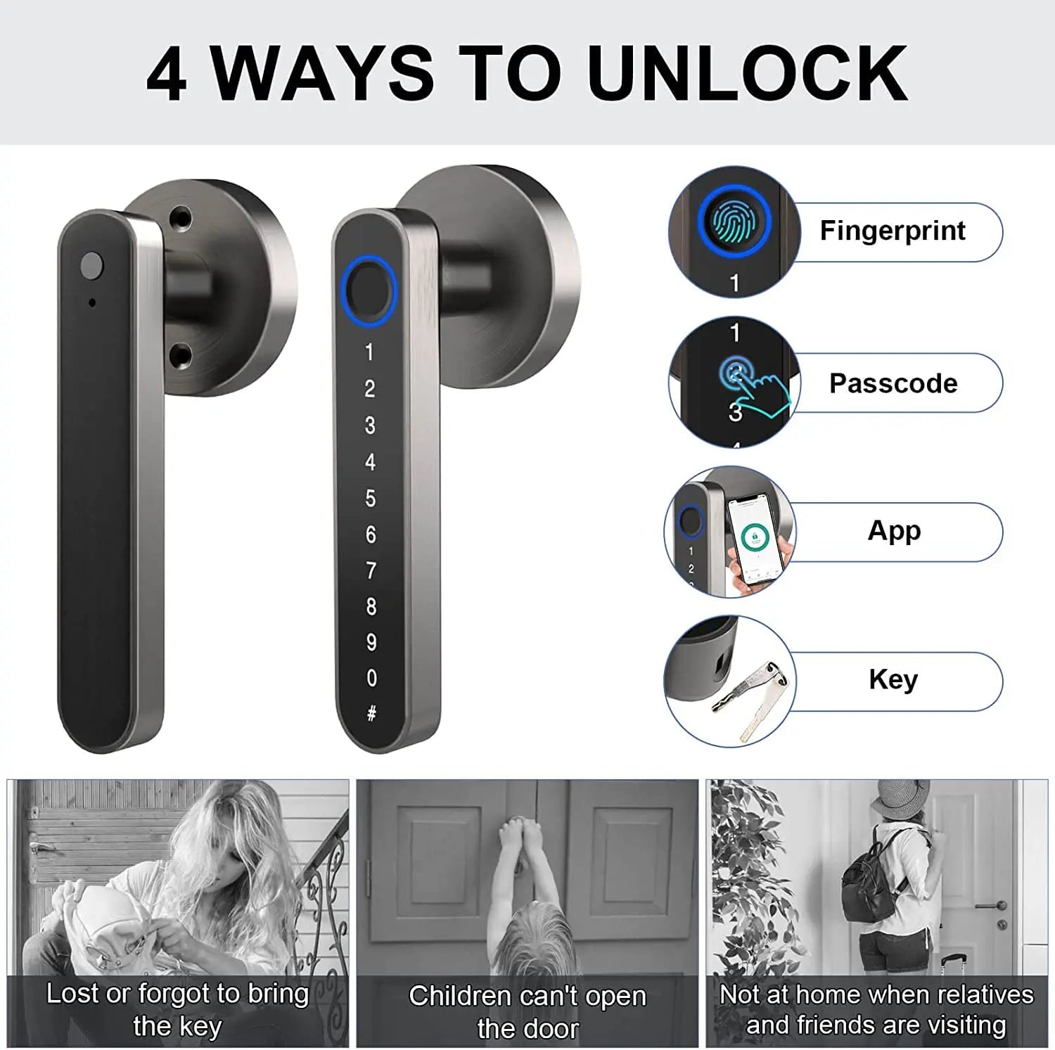 SecureTouch™ Smart Fingerprint Door Lock - armonhaven.com