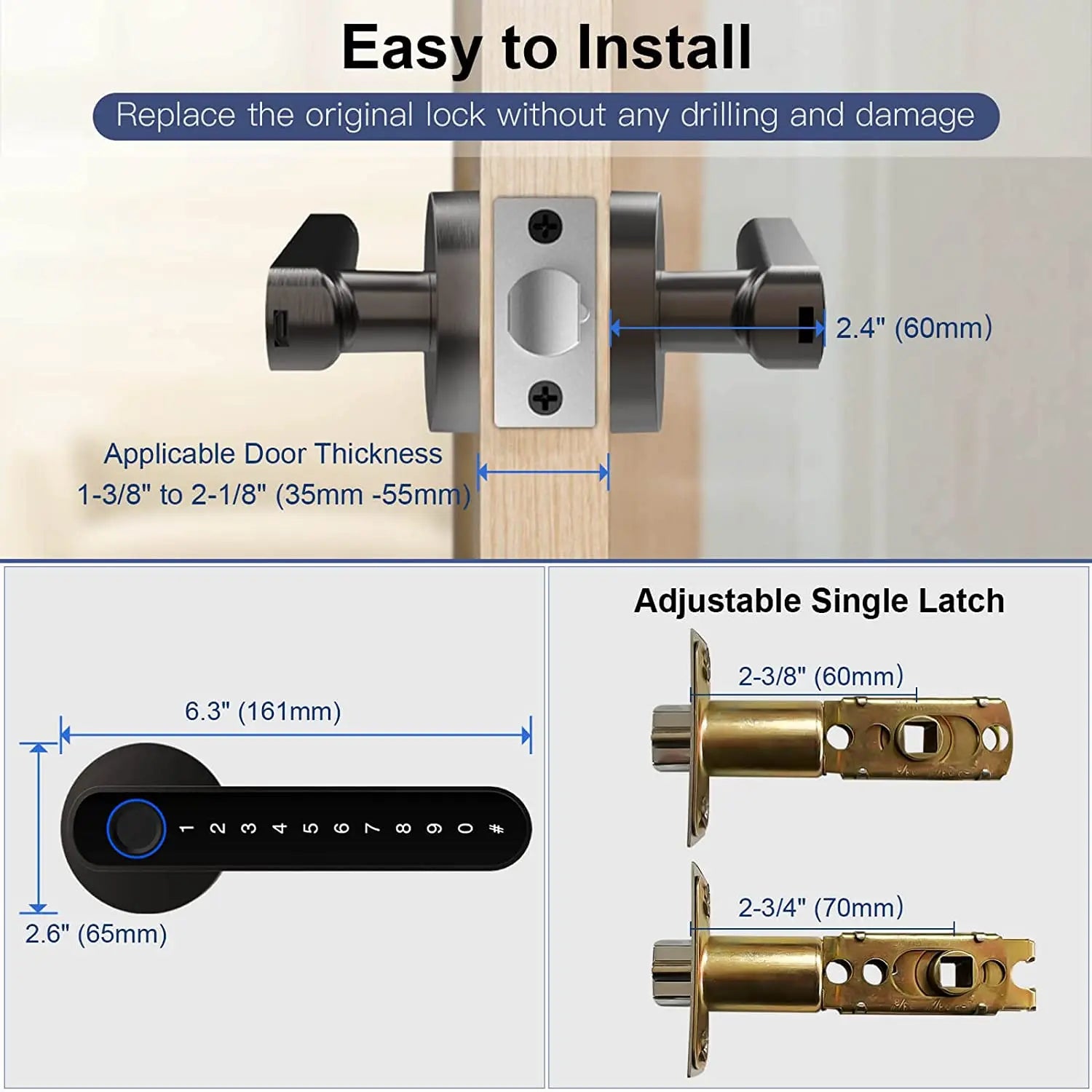 SecureTouch™ Smart Fingerprint Door Lock - armonhaven.com