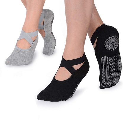 Non-Slip Grip Socks for Women - Perfect for Pilates, Barre, Ballet, and Barefoot Workouts.