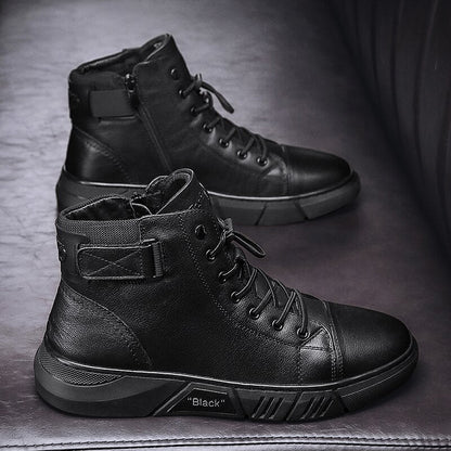 Men’s Black Leather Boots - armonhaven.com