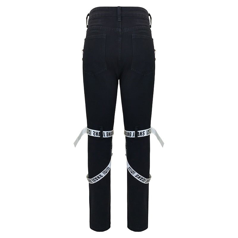 Mens Slim Strapped Up Cargo Denims