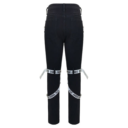 Mens Slim Strapped Up Cargo Denims