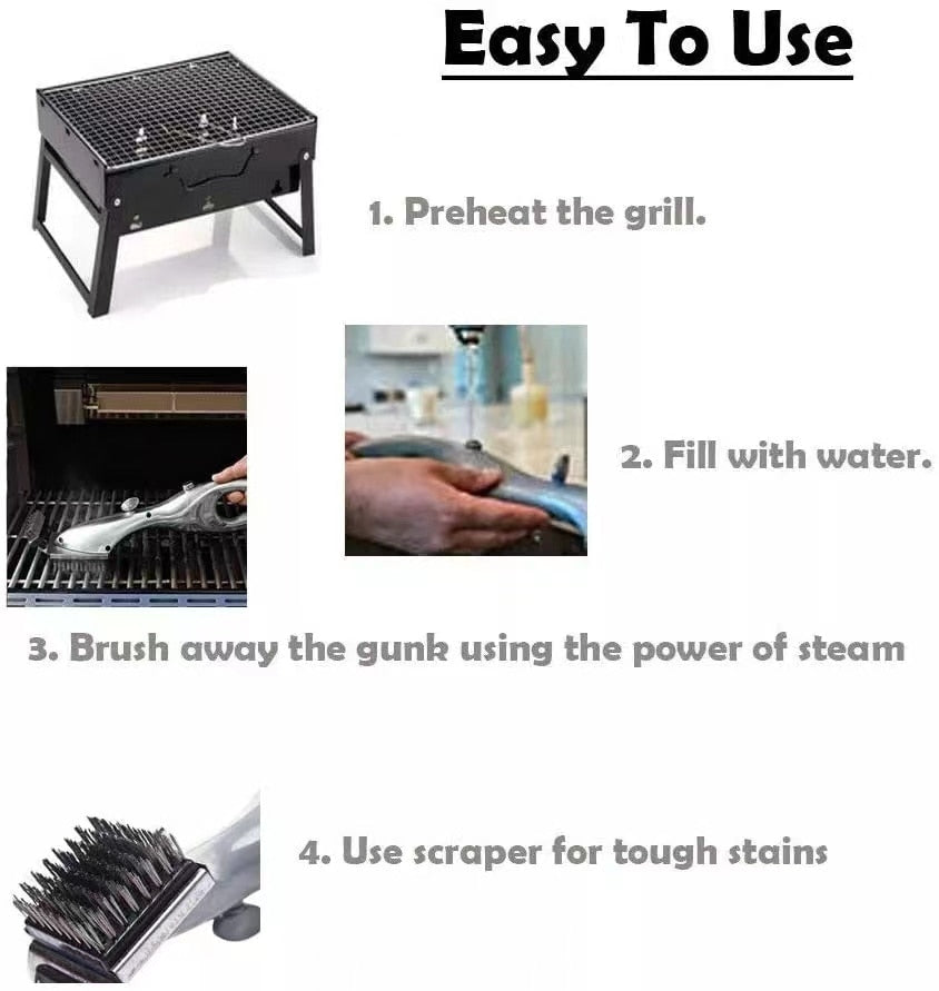 GRILL STEAM CLEANING BARBECUE BRUSH - armonhaven.com