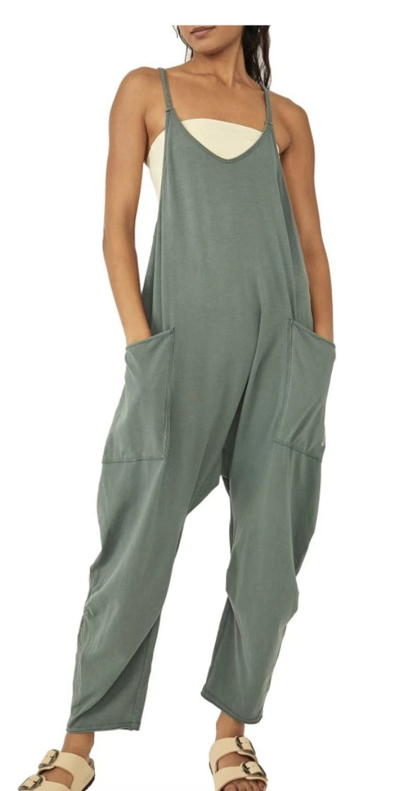 Wide Leg Solid Colored Jumpsuits