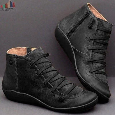 Vintage casual short ankle boots - armonhaven.com