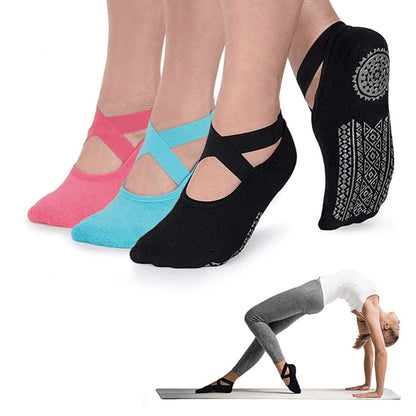 Non-Slip Grip Socks for Women - Perfect for Pilates, Barre, Ballet, and Barefoot Workouts.