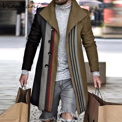 Men’s Casual Woolen Coat