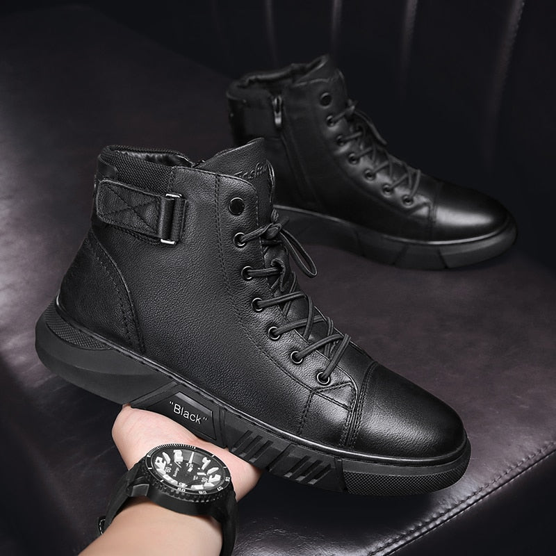 Men’s Black Leather Boots - armonhaven.com