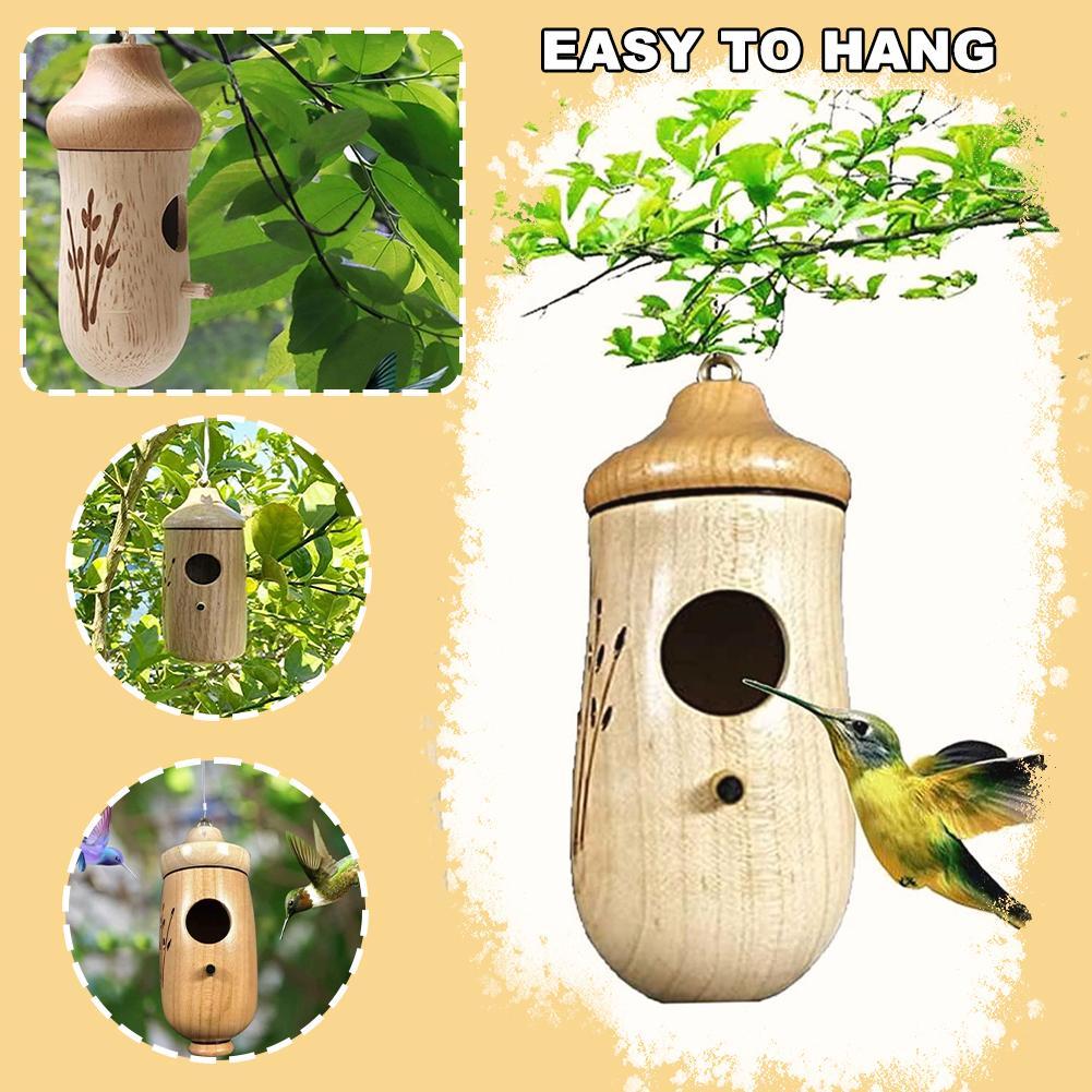 HumPod - Wooden Hummingbird House