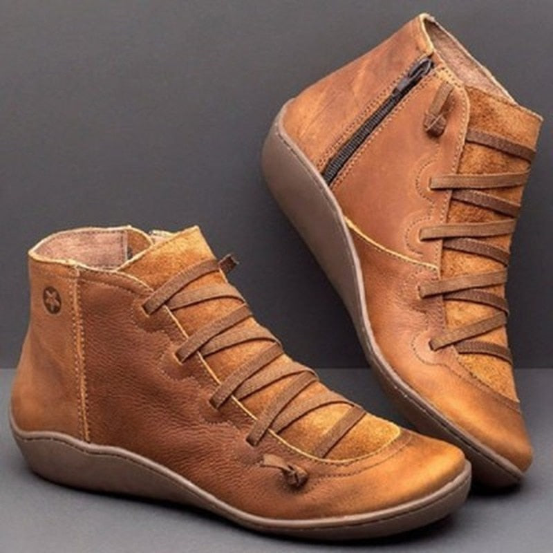 Vintage casual short ankle boots