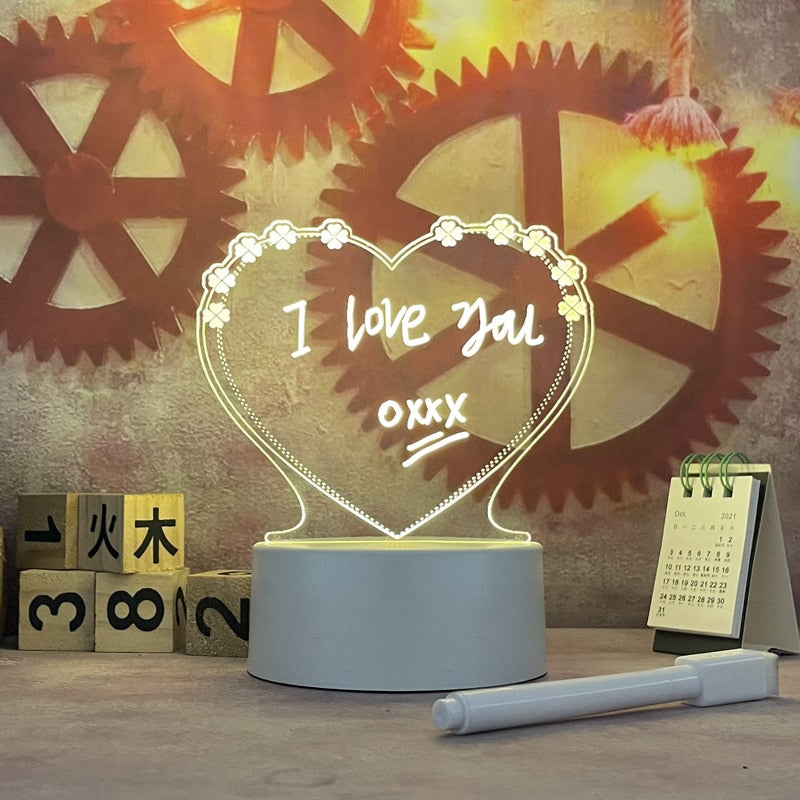 Rewritable Night Light with Message Board - armonhaven.com