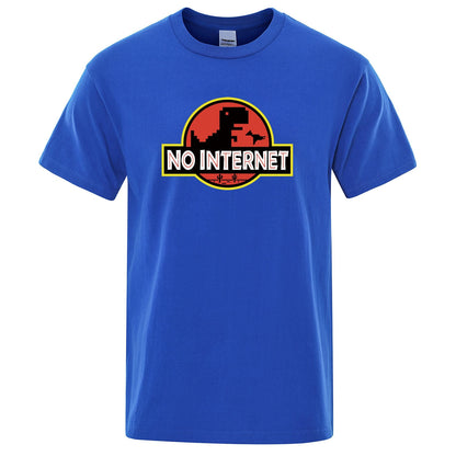 No internet Dinosaur T Shirt