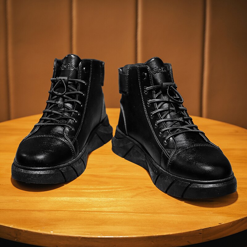 Men’s Black Leather Boots - armonhaven.com