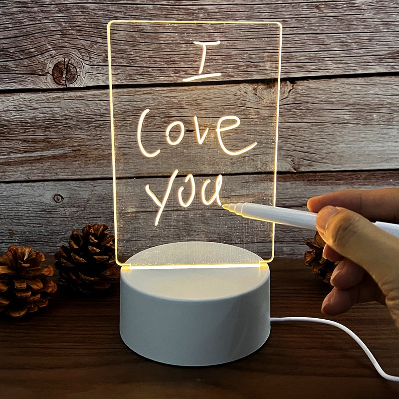 Rewritable Night Light with Message Board - armonhaven.com