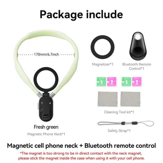 MagSnap - Magnetic Neck Hold Mount Selfie Stick Tripod - armonhaven.com