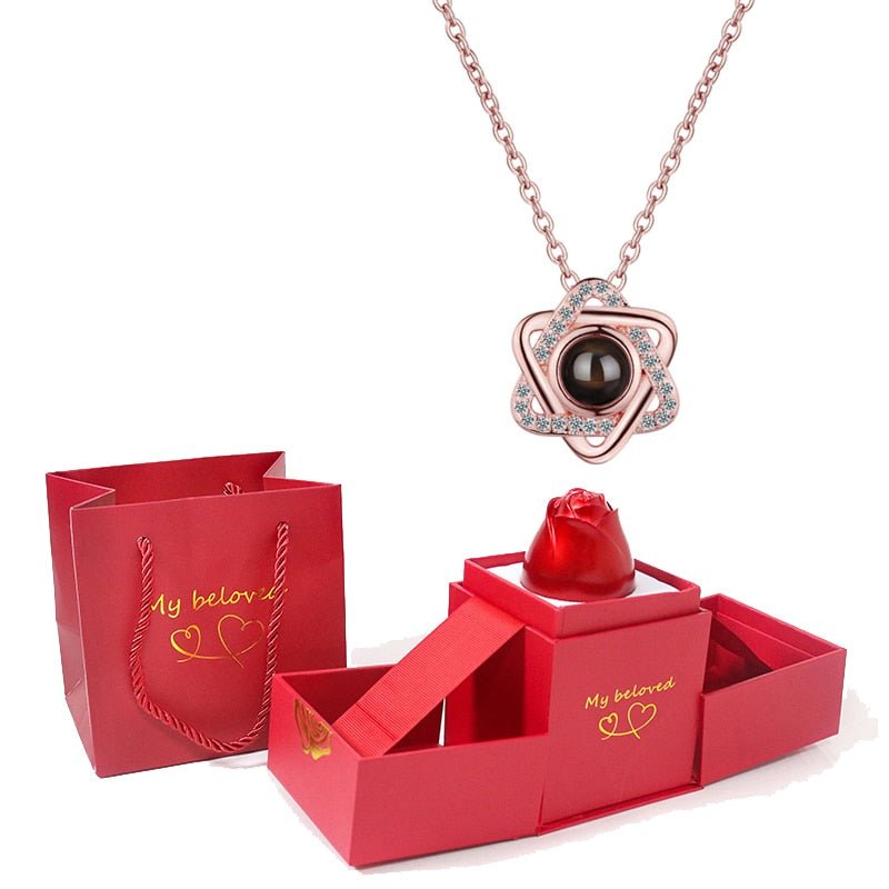 Luxury Jewelry I Love You Pendant With Rose Gift Box - PerfectSkin™