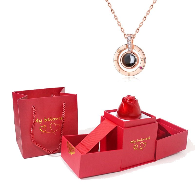 Luxury Jewelry I Love You Pendant With Rose Gift Box - PerfectSkin™