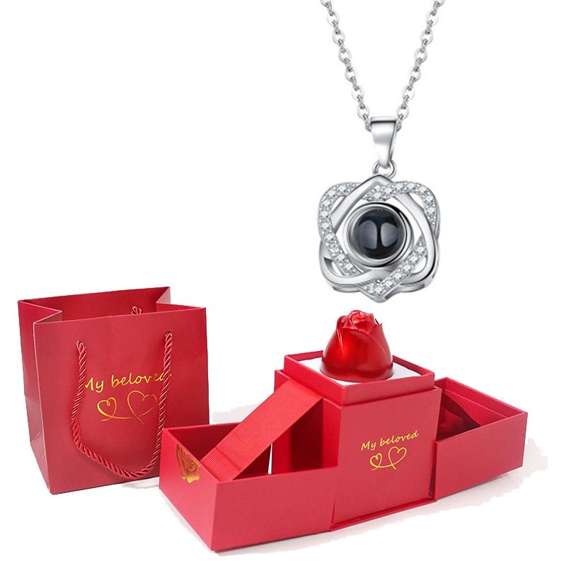 Luxury Jewelry I Love You Pendant With Rose Gift Box - PerfectSkin™