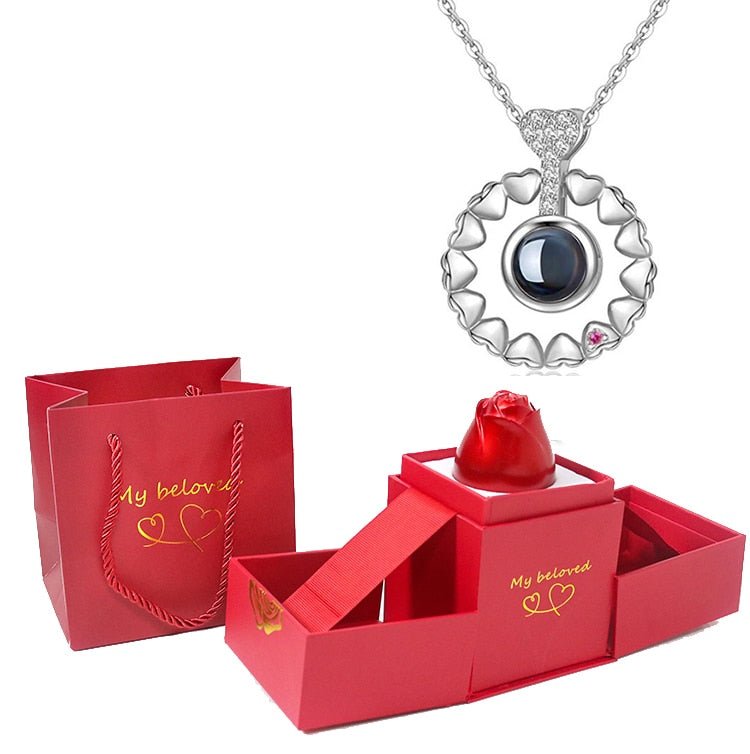 Luxury Jewelry I Love You Pendant With Rose Gift Box - PerfectSkin™