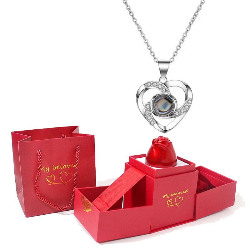 Luxury Jewelry I Love You Pendant With Rose Gift Box - PerfectSkin™