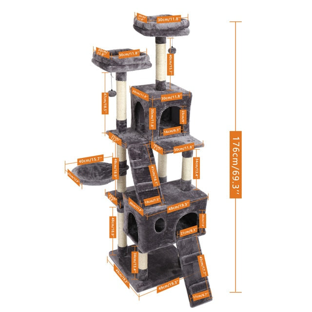 Multi-level Cat Tower - armonhaven.com