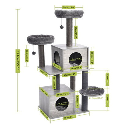 Multi-level Cat Tower - armonhaven.com