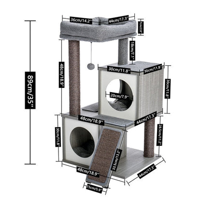 Multi-level Cat Tower - armonhaven.com