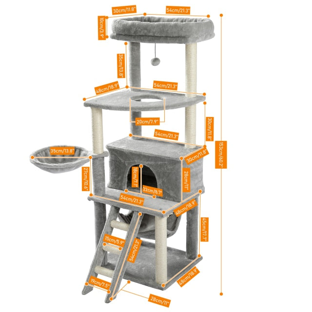 Multi-level Cat Tower - armonhaven.com